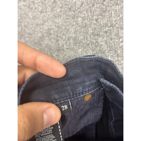 7 For All Mankind Jeans Womens 28 Dark Wash The Ankle Skinny Stretch Denim - Picture 8 of 9